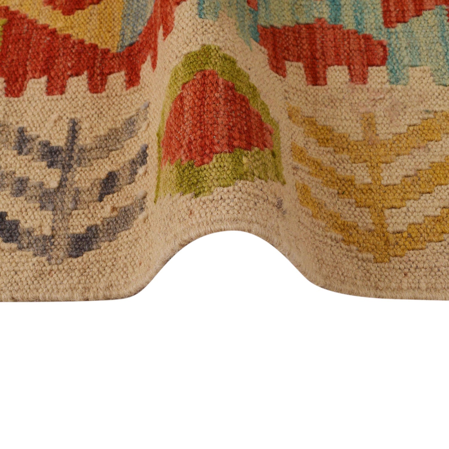 Handmade Vegetable Kelim 4' 1" x 5' 11" (ft) - No. B34712