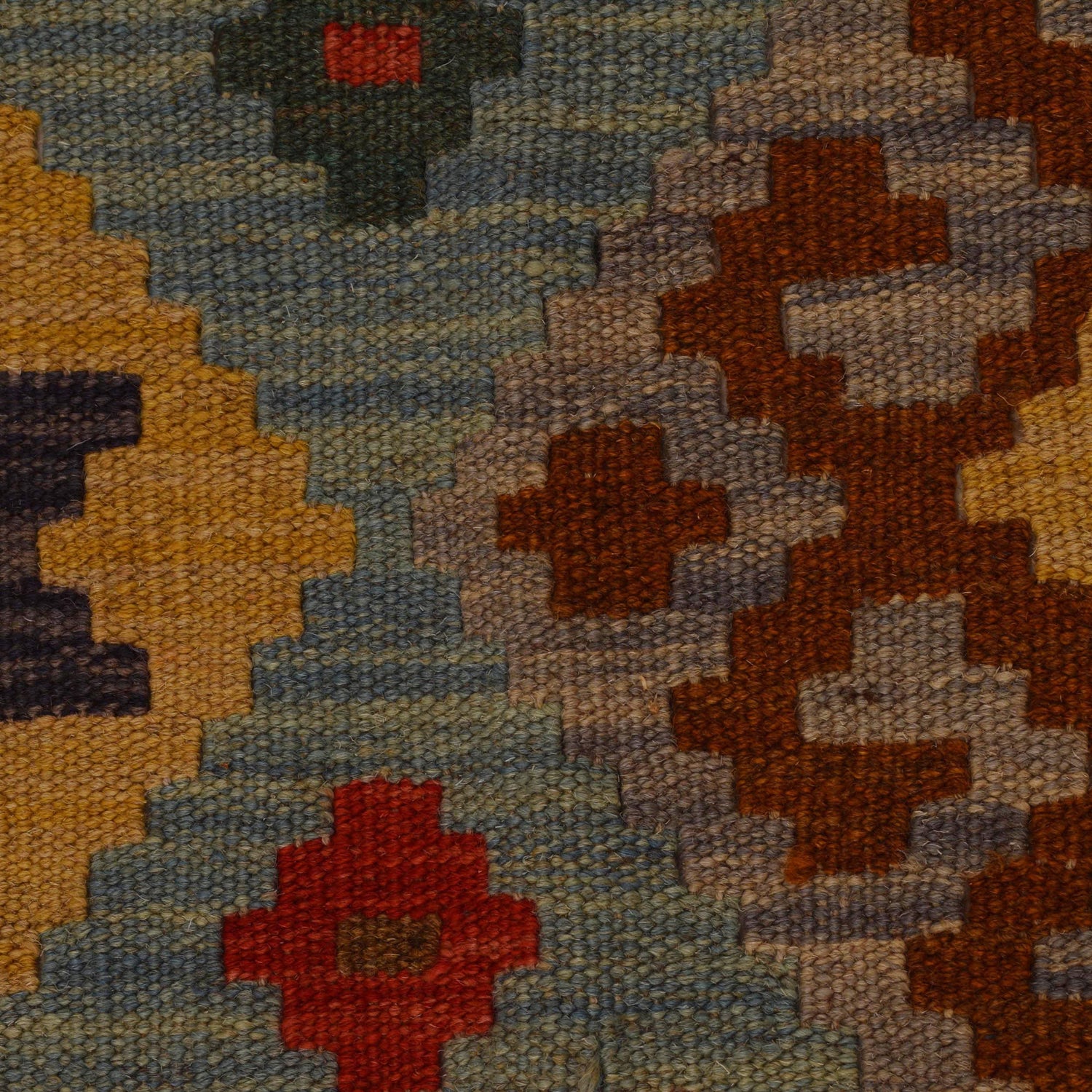 Handmade Vegetable Kelim 5' 1" x 6' 5" (ft) - No. B34715