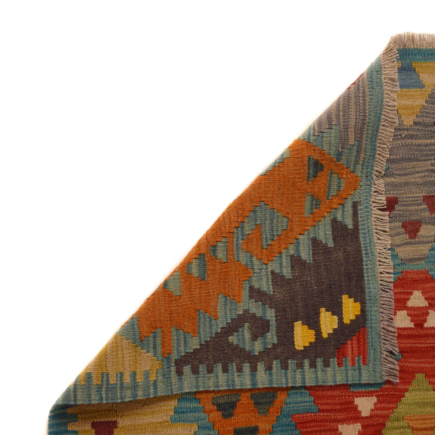 Handmade Vegetable Kelim 5' 1" x 6' 5" (ft) - No. B34718