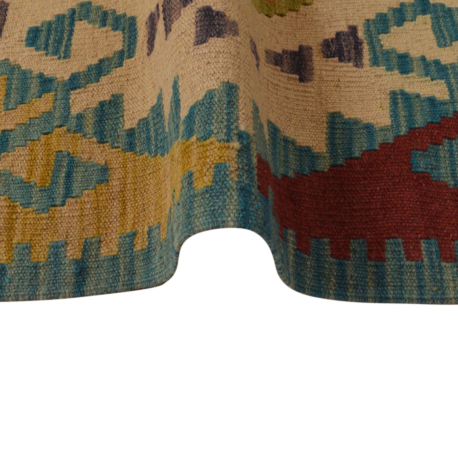 Handmade Vegetable Kelim 5' 1" x 6' 5" (ft) - No. B34718