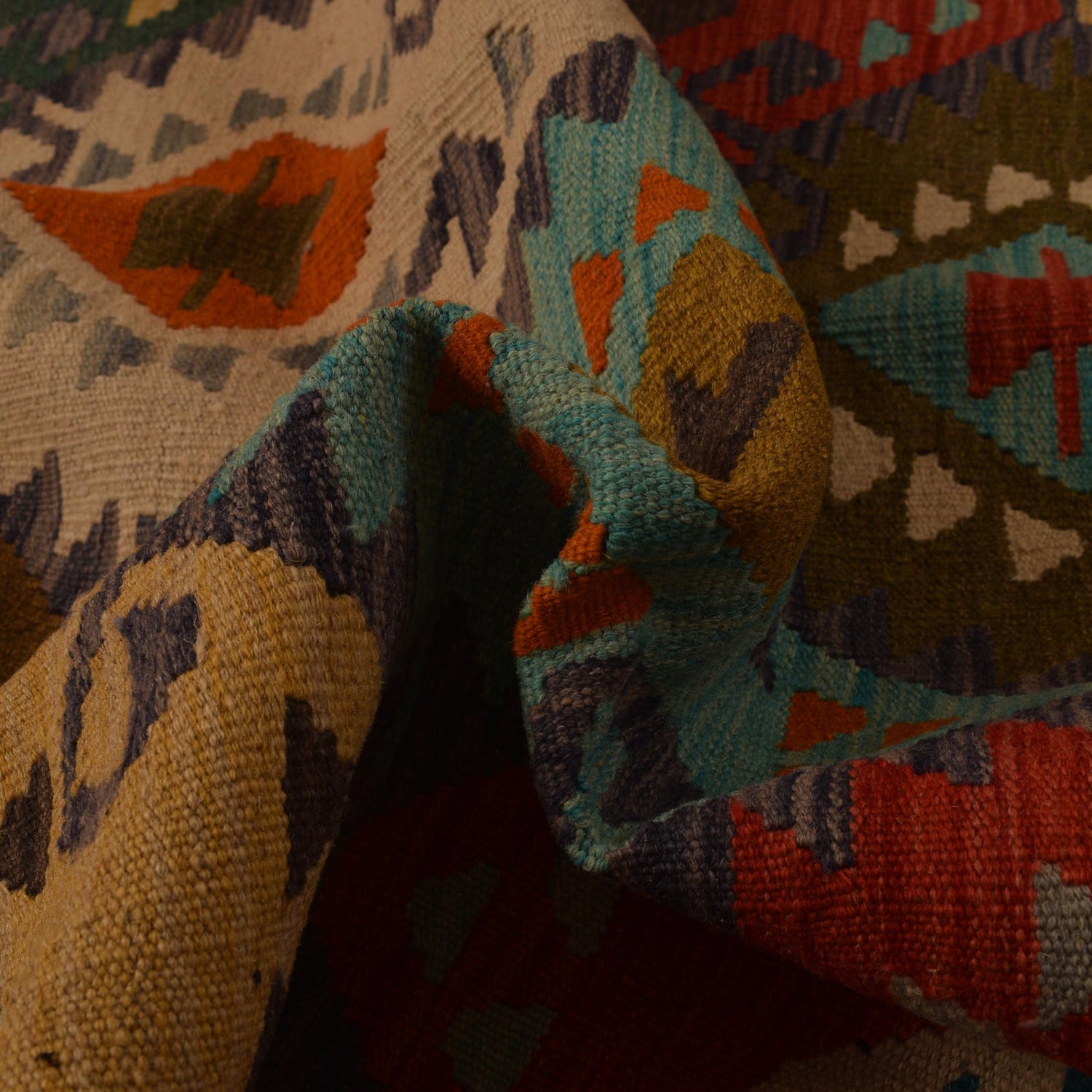 Handmade Vegetable Kilim 4' 11" x 6' 10" (ft) - No. B34719