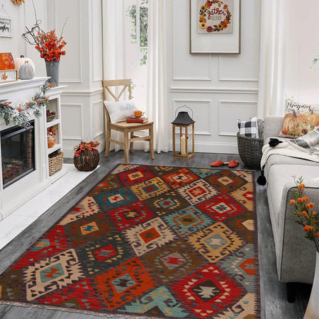 Handmade Vegetable Kilim 4' 11" x 6' 10" (ft) - No. B34719