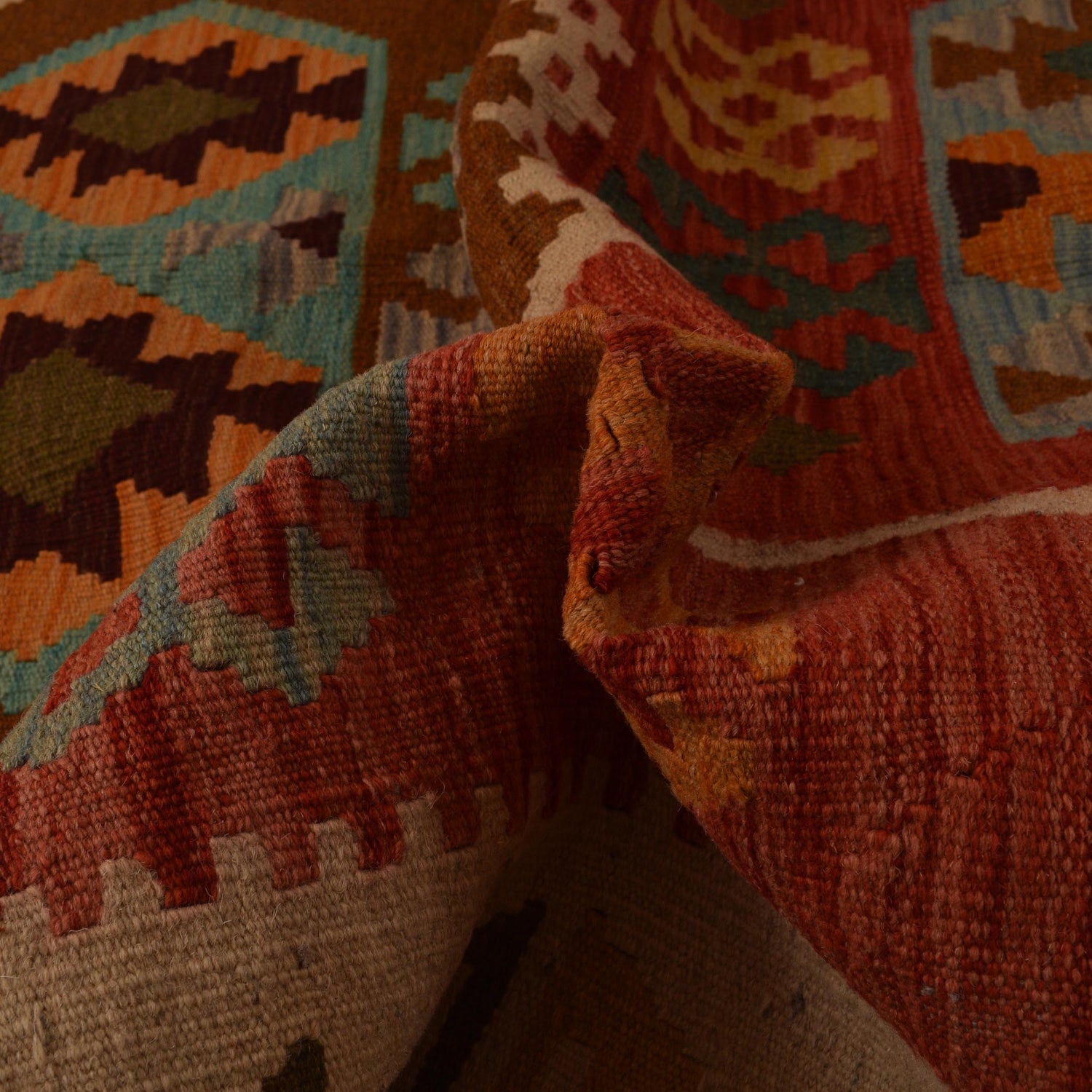 Handmade Vegetable Kilim 4' 11" x 6' 5" (ft) - No. B34722