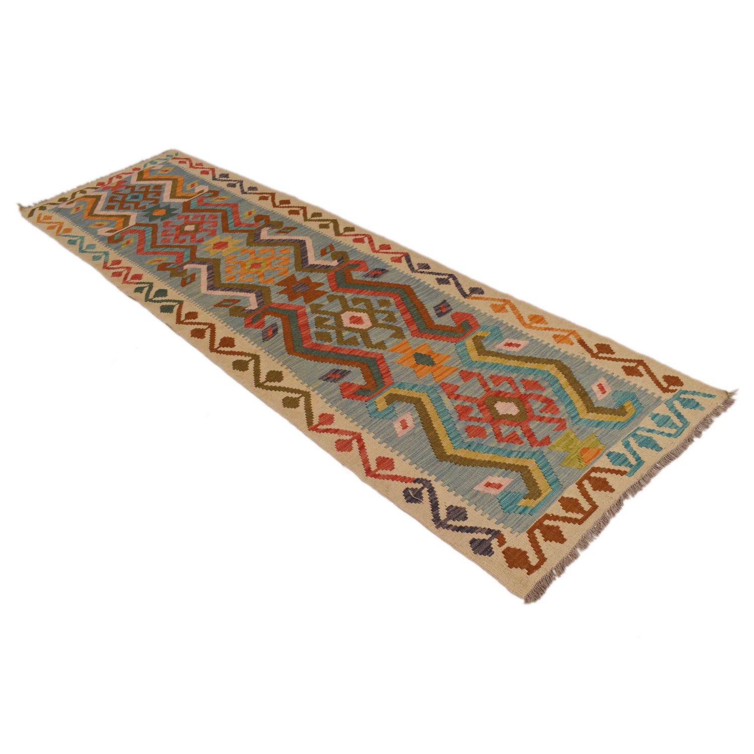 Vegetable Kelim Runner 2' 9" x 9' 7" (ft) - No. B34725