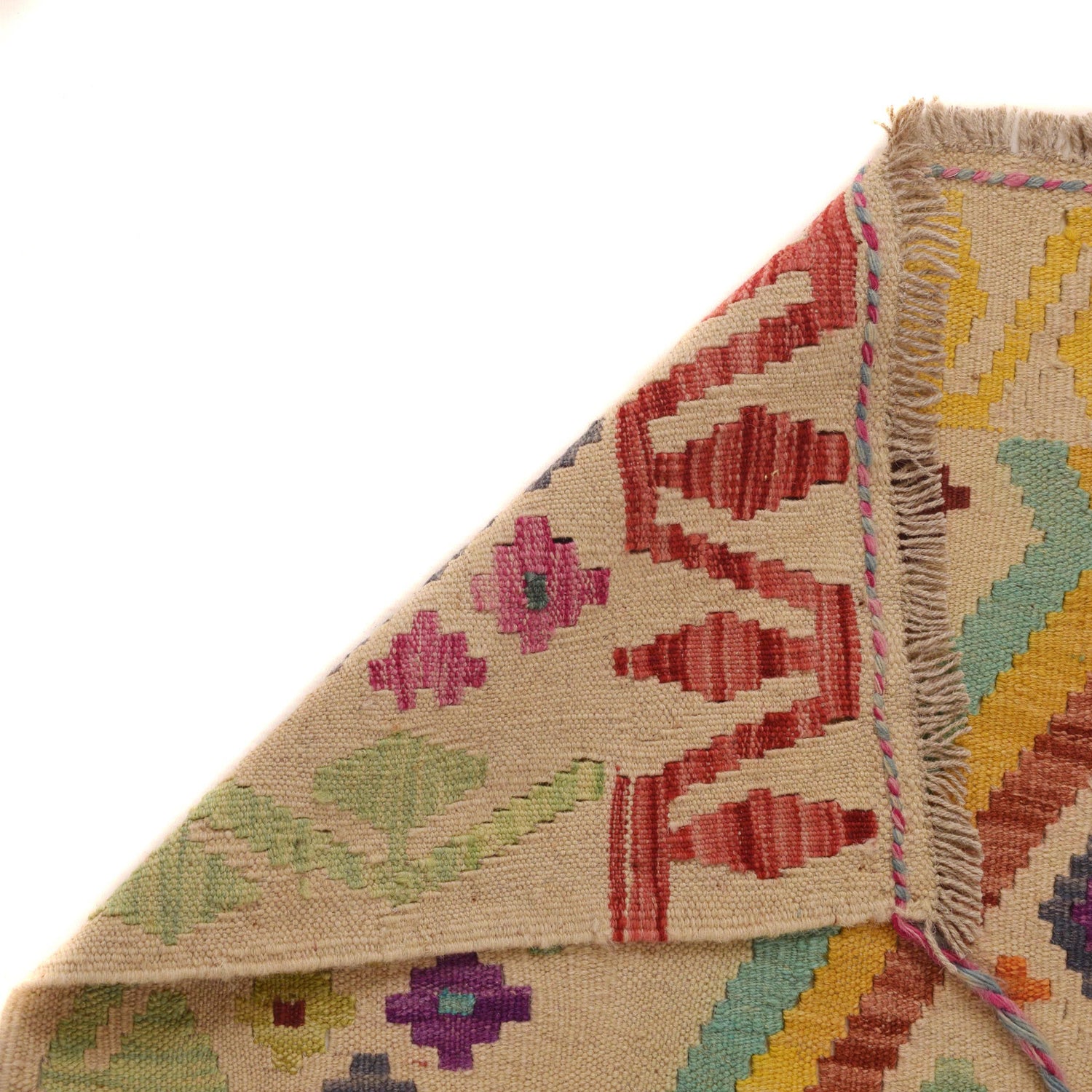 Handmade Vegetable Kelim 3' 5"  x 5' 6" (ft) - No. B34741