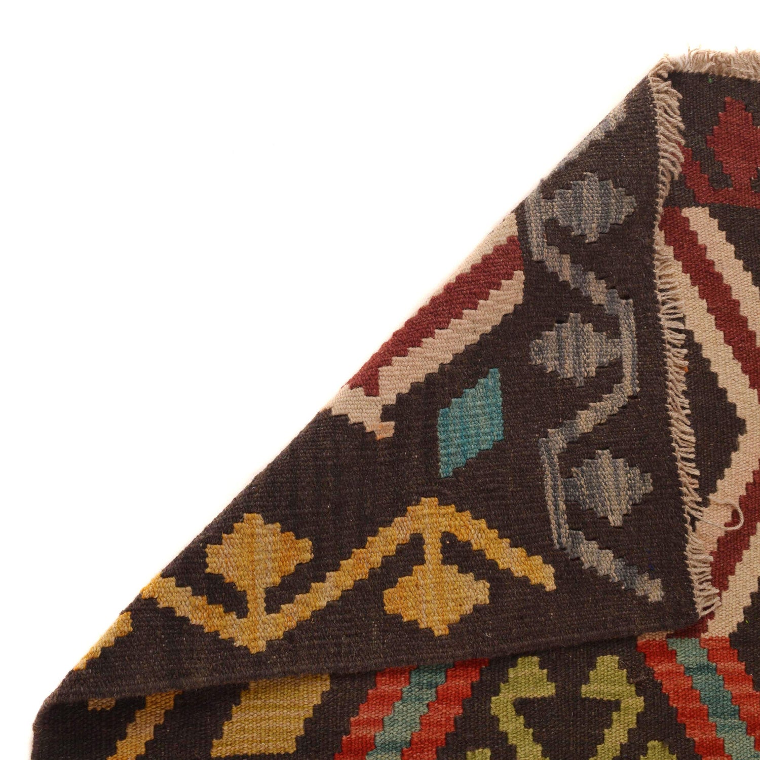 Handmade Vegetable Kelim 4' 6" x 5' 10" (ft) - No. B34746