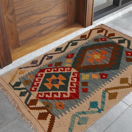 Handmade Vegetable Kilim 1' 11" x 2' 10" (ft) - No. B34890