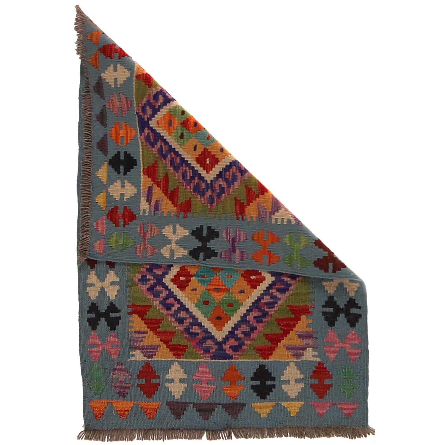 Handmade Vegetable Kelim 1' 11" x 2' 11" (ft) - No. B35127