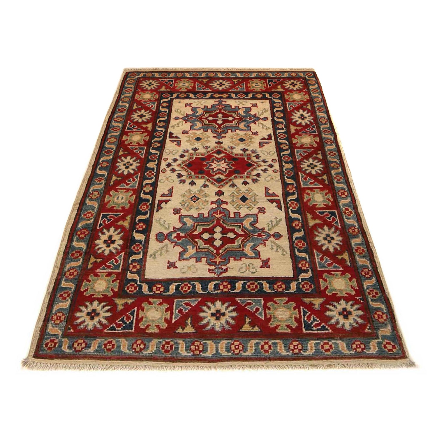 Ivory Color Kazak Rug 2' 7 x 4' 0 (ft) - No. B35134