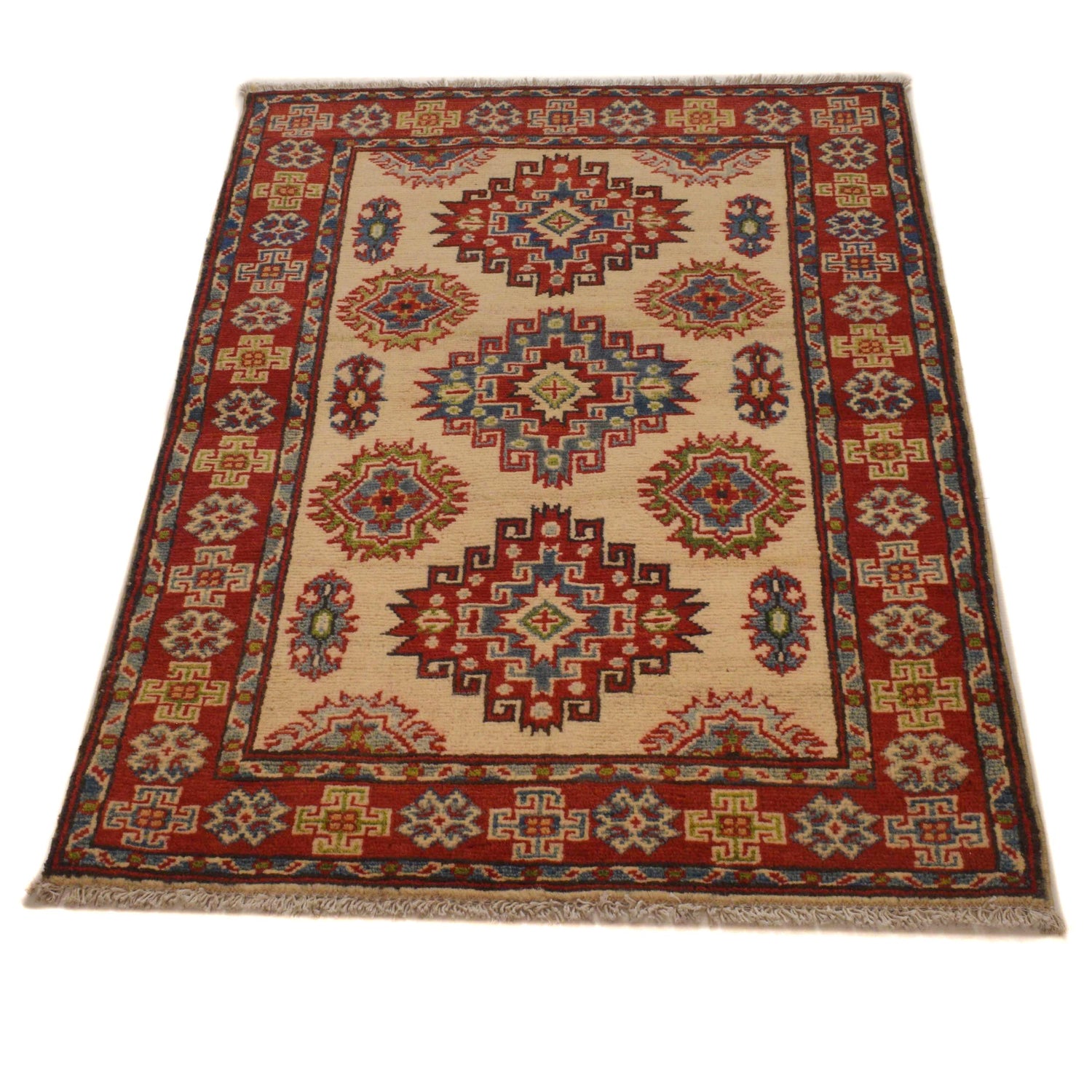 Ivory Color Kazak Rug 2' 7 x 3' 11 (ft) - No. B35138