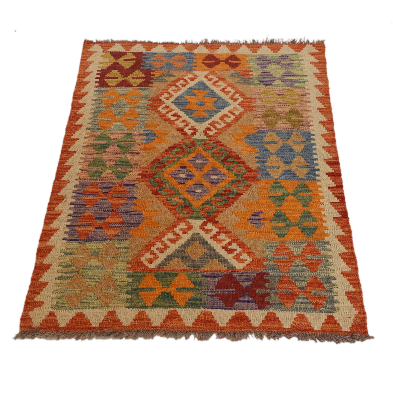 Handmade Vegetable Kilim 2' 7" x 3' 9" (ft) - No. B35141