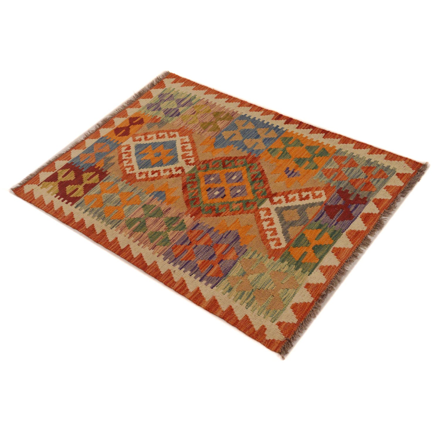 Handmade Vegetable Kilim 2' 7" x 3' 9" (ft) - No. B35141