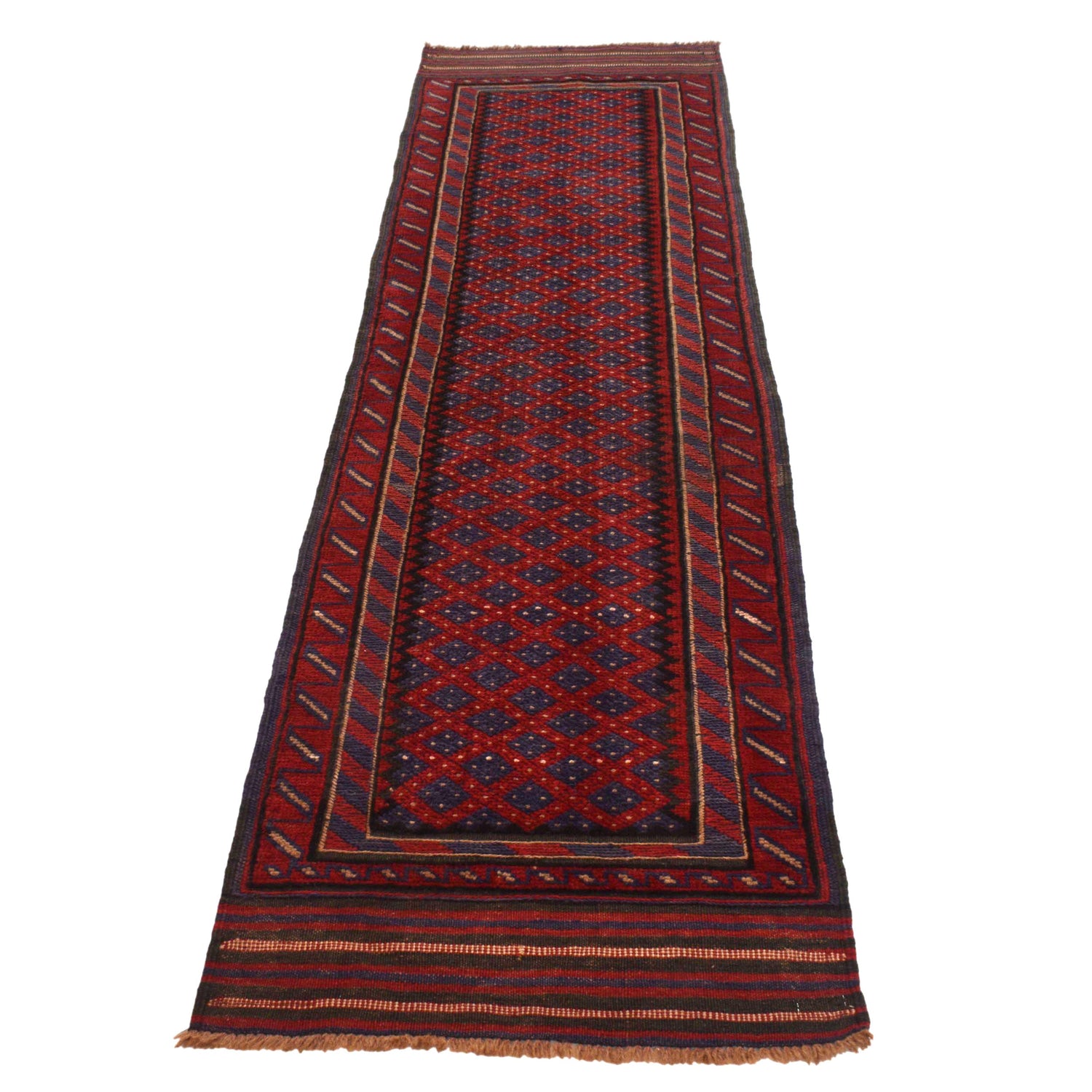 Red Mashwani Short Runner 2' 2" x 7' 11" (ft) - No. B35154