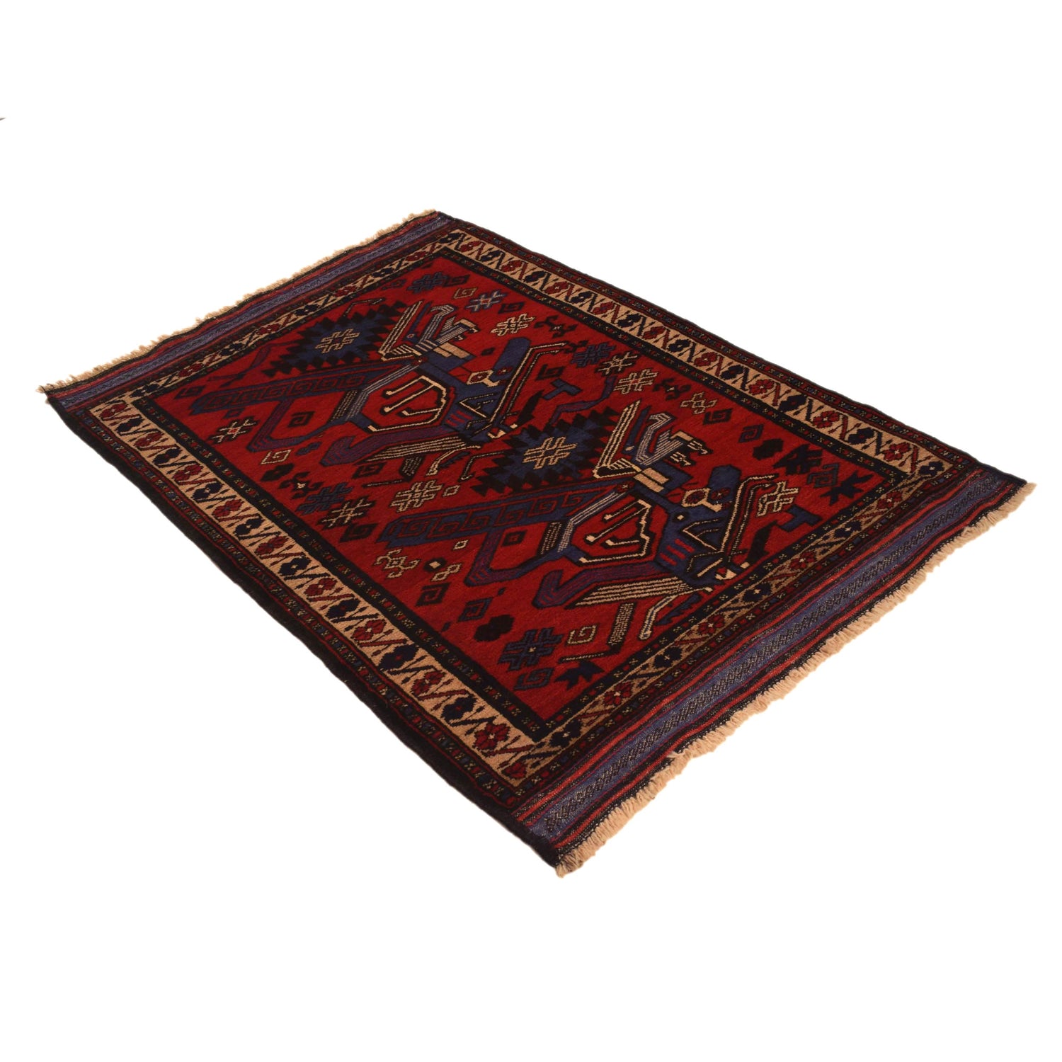 Baluch Medium Size Rug 3' 2" x 4' 9" (ft) - No. B35177