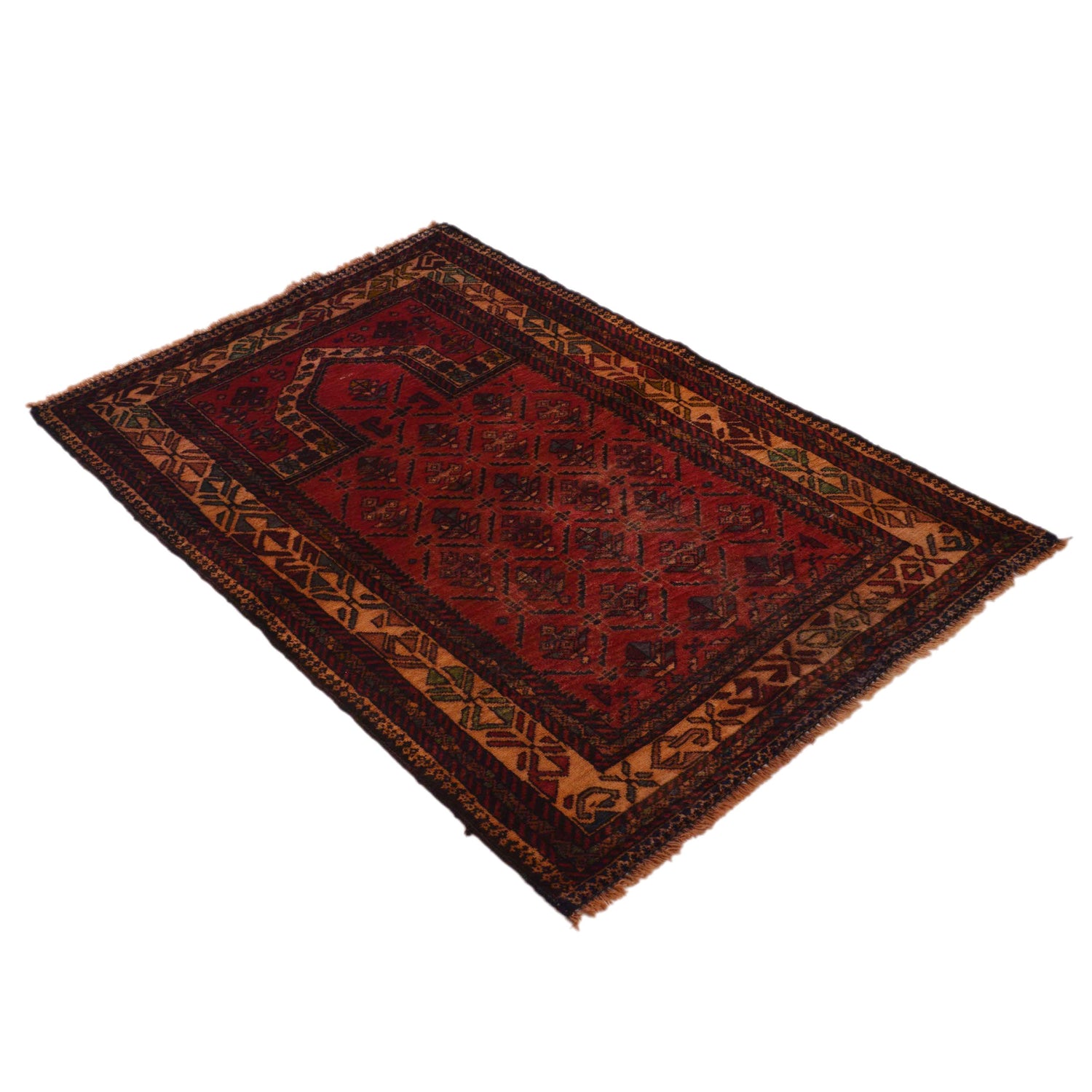 Small Prayer Rug 2' 7" x 4' 1" (ft) - No. B35179