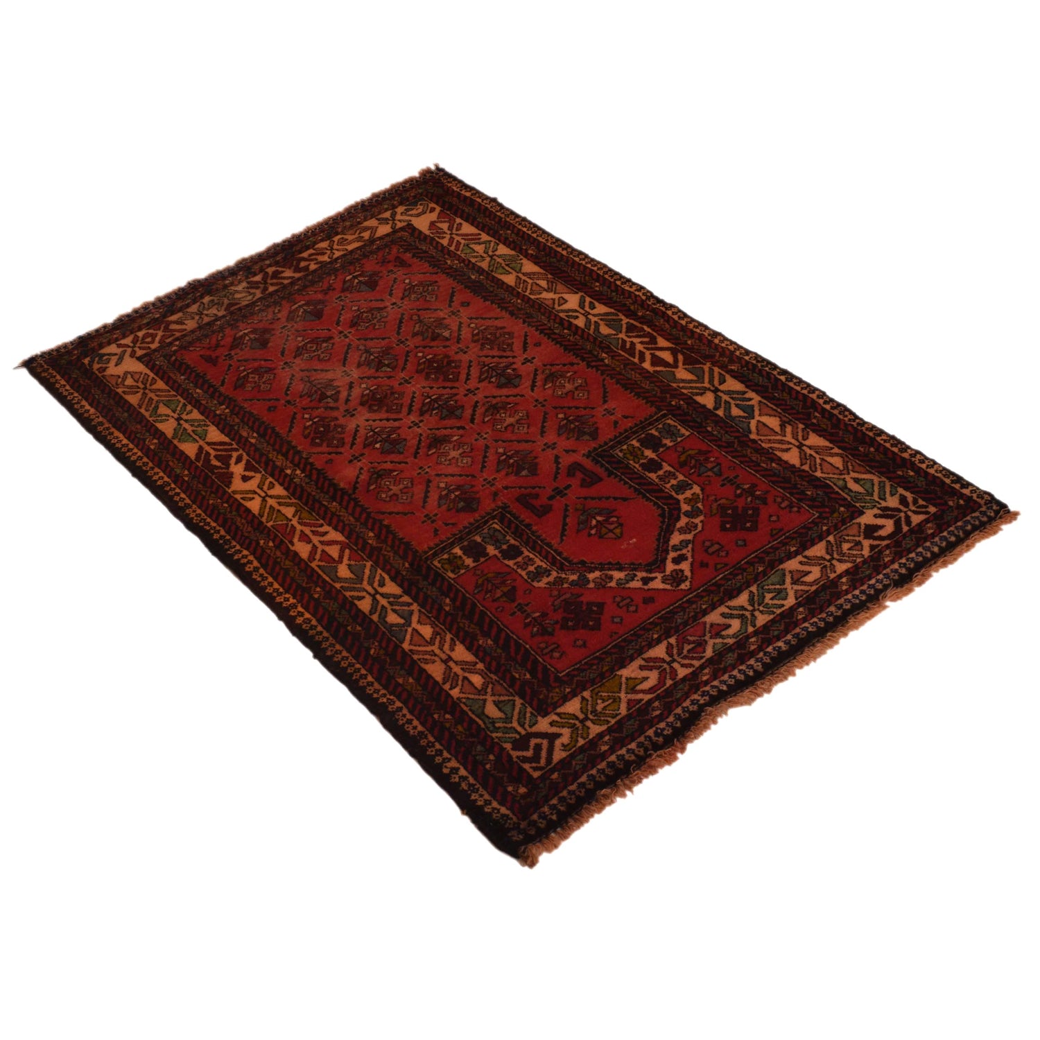 Small Prayer Rug 2' 7" x 4' 1" (ft) - No. B35179