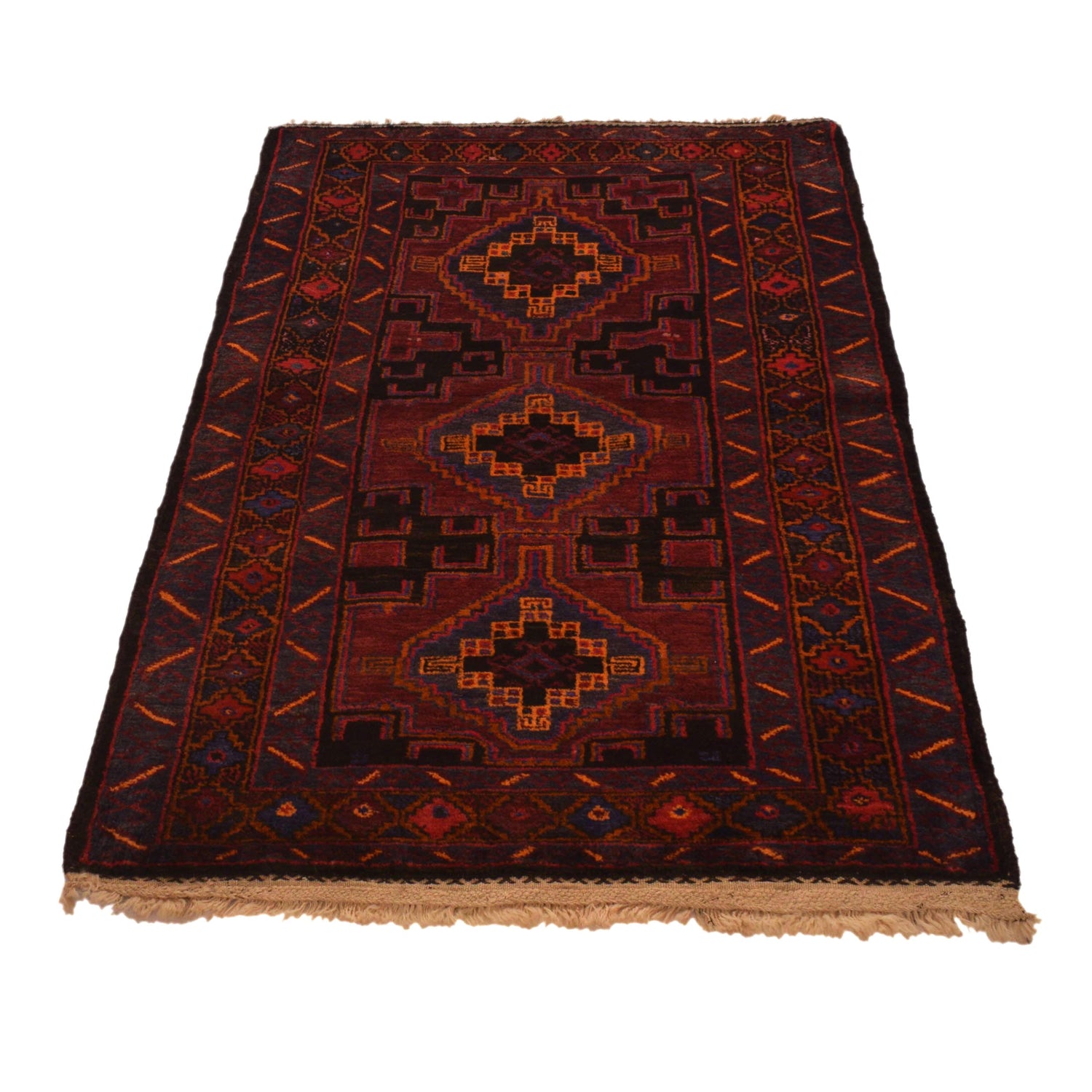 Tribal Baloch Rug 2' 8" x 4' 7" (ft) - No. B35180