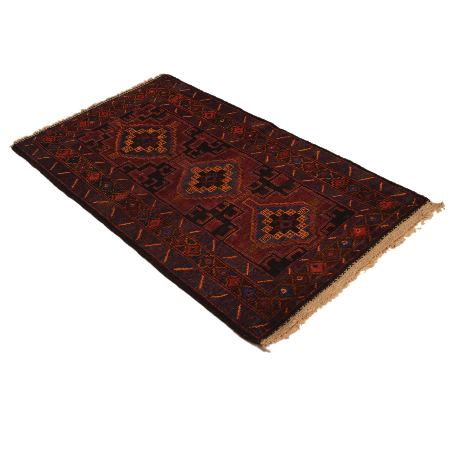 Tribal Baloch Rug 2' 8" x 4' 7" (ft) - No. B35180