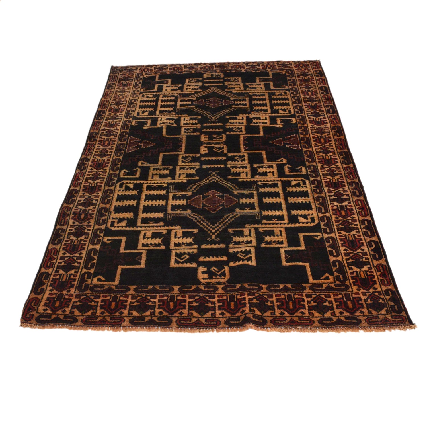 Traditional Baloch Rug 3' 8" x 6' 8" (ft) - No. B35181