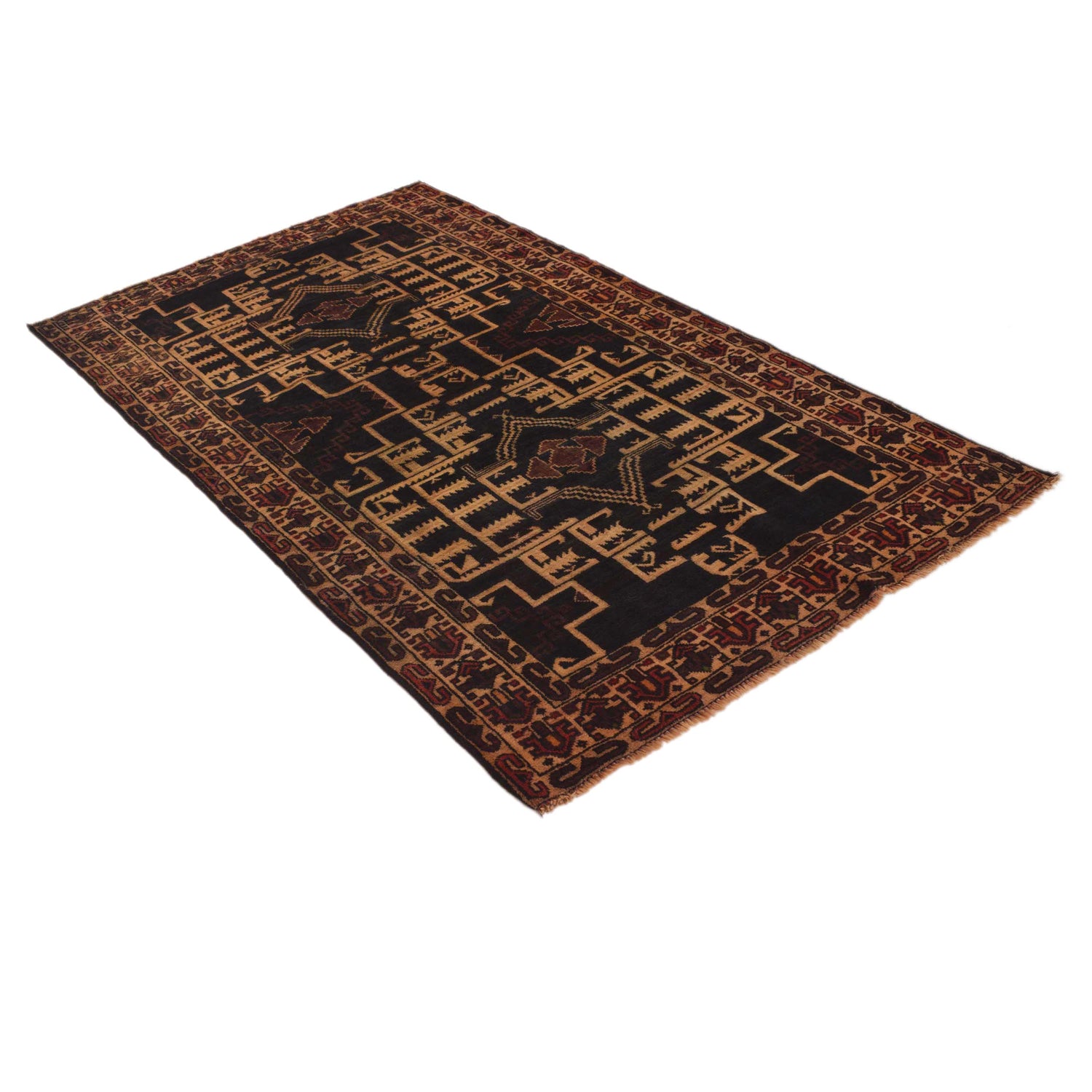 Traditional Baloch Rug 3' 8" x 6' 8" (ft) - No. B35181