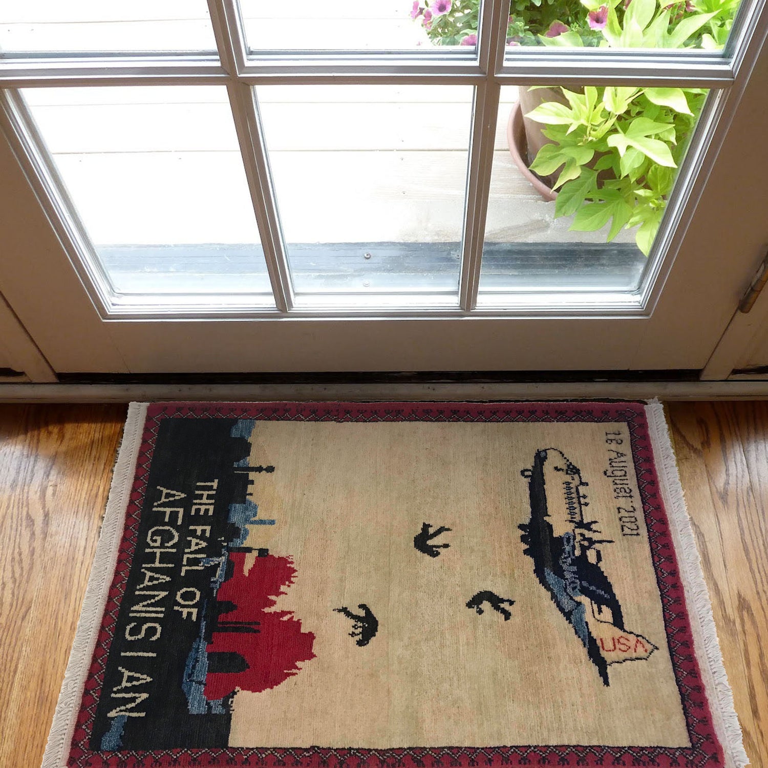 Hand Knotted War Rug 1' 12" x 2' 8" (ft) - No. B35417