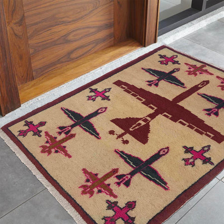 War Rug 2' 0" x 2' 8" (ft) - No. B35418
