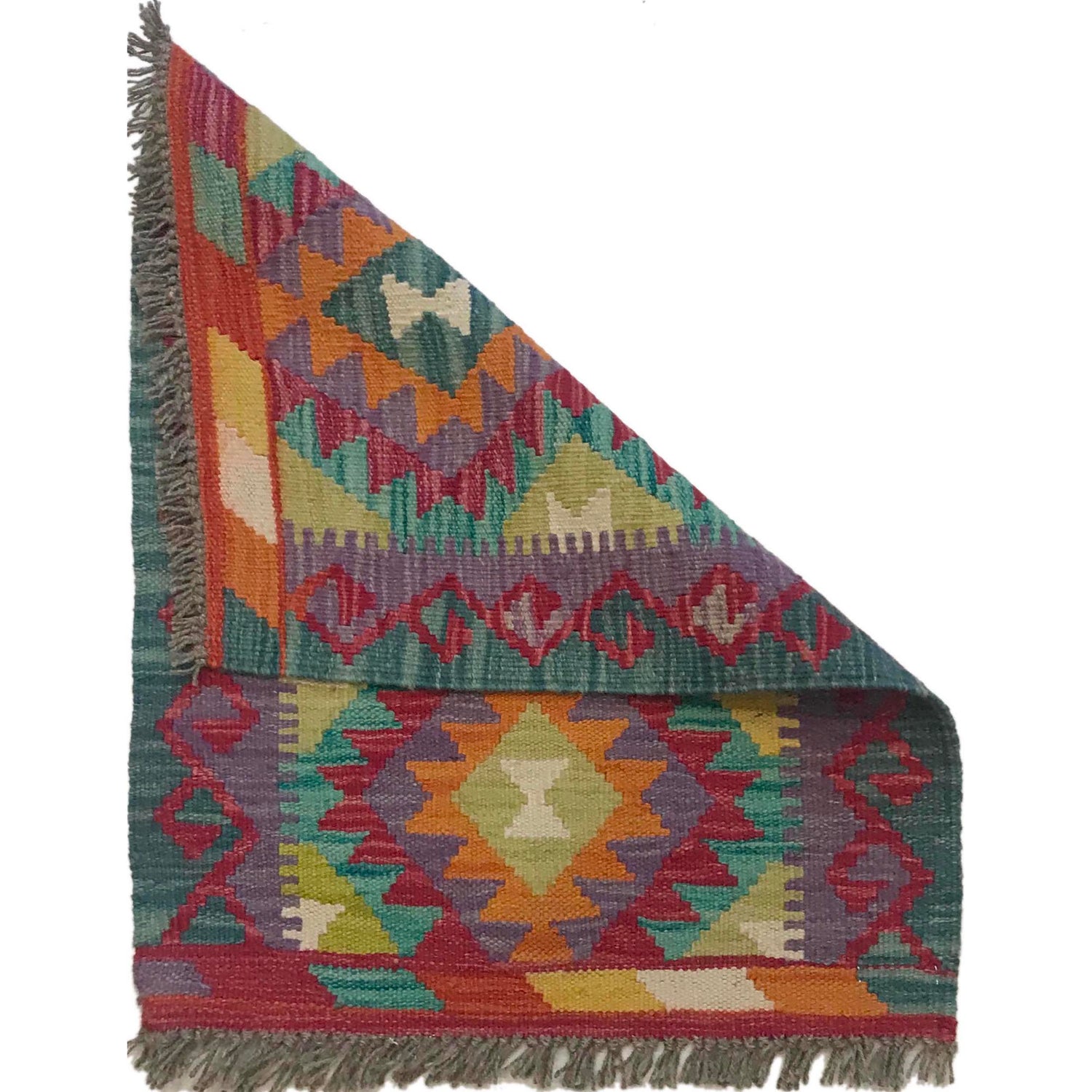 Handmade Vegetable Kelim 1' 8" x 2' 3" (ft) - No. B35593