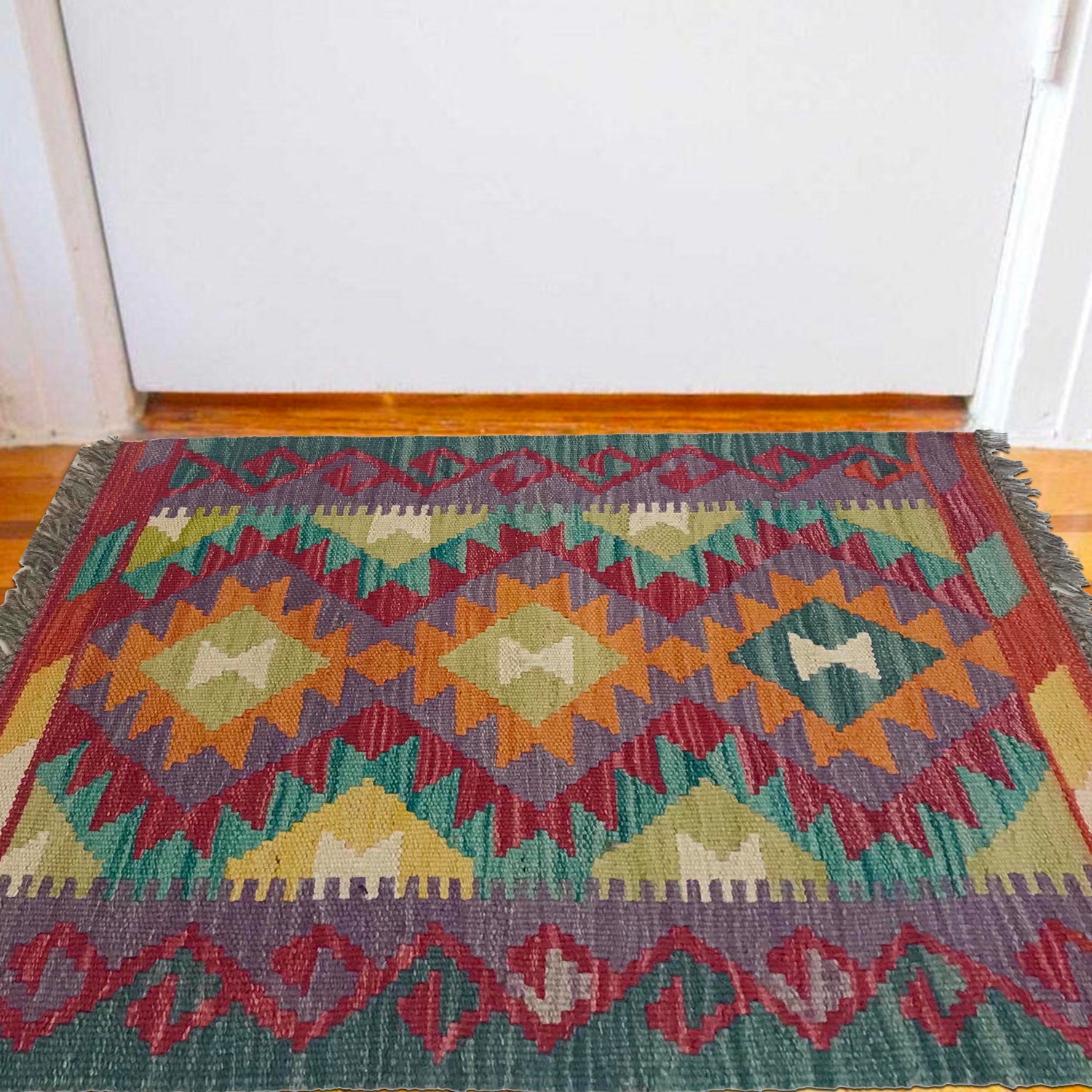 Handmade Vegetable Kelim 1' 8" x 2' 3" (ft) - No. B35593