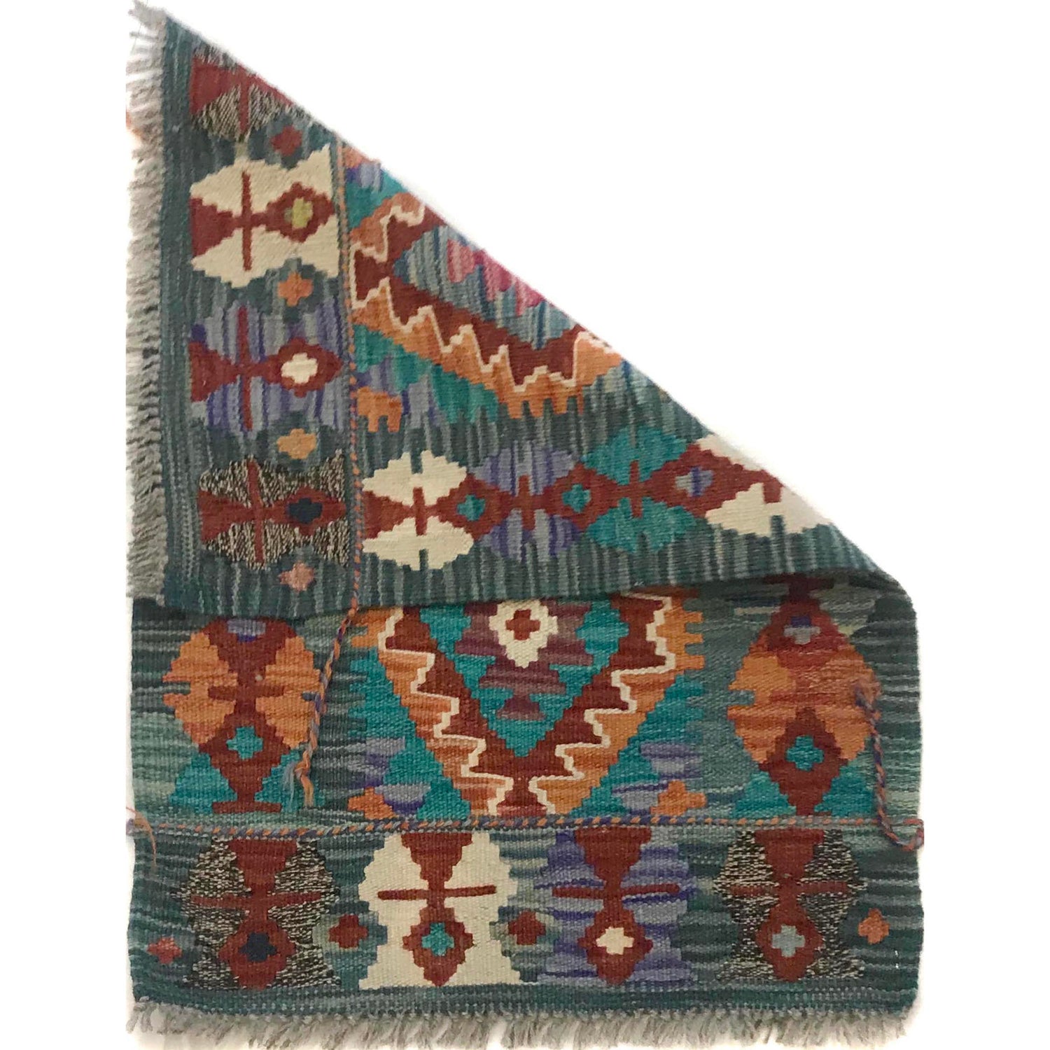 Handmade Vegetable Kilim 1' 8" x 2' 6" (ft) - No. B35594
