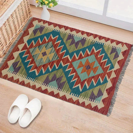 Handmade Vegetable Kelim 1' 5" x 2' 4" (ft) - No. B35595