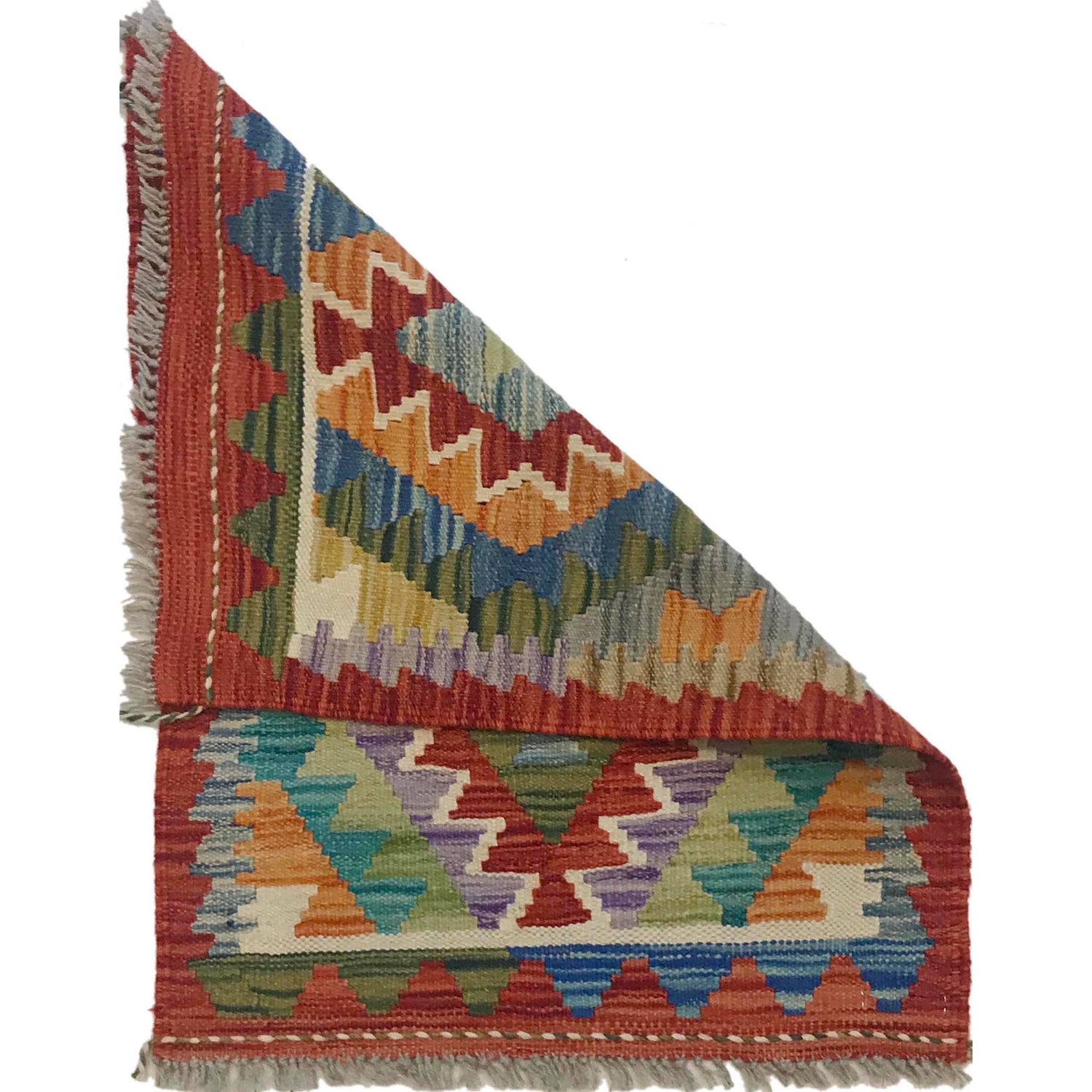 Handmade Vegetable Kilim 1' 8" x 2' 4" (ft) - No. B35596