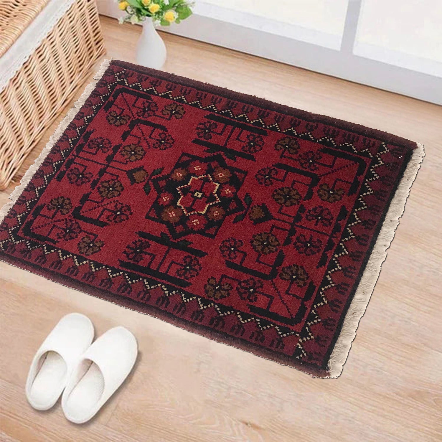 Red Color Doormat 1' 4" x 2' 0" (ft) - No. B35636