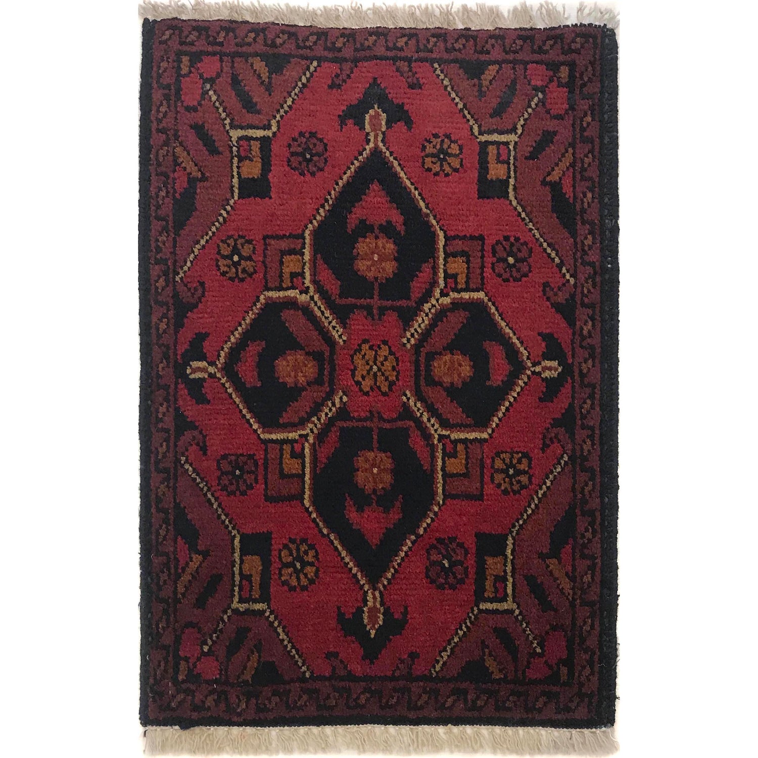 Handmade Floor Mat 1' 4" x 1' 11" (ft) - No. B35692