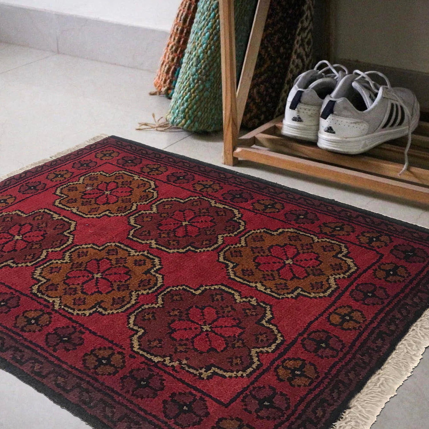 Handmade Foot Mat 1' 7" x 2' 0" (ft) - No. B35697