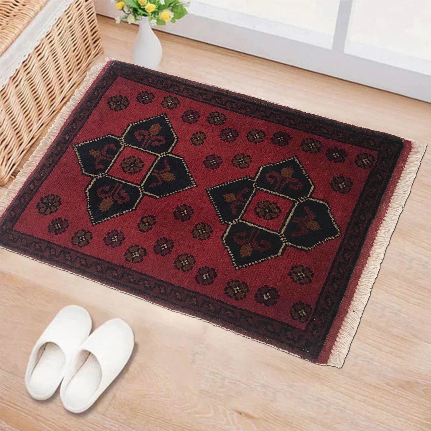 Red Color Doormat 1' 6" x 2' 0" (ft) - No. B35698