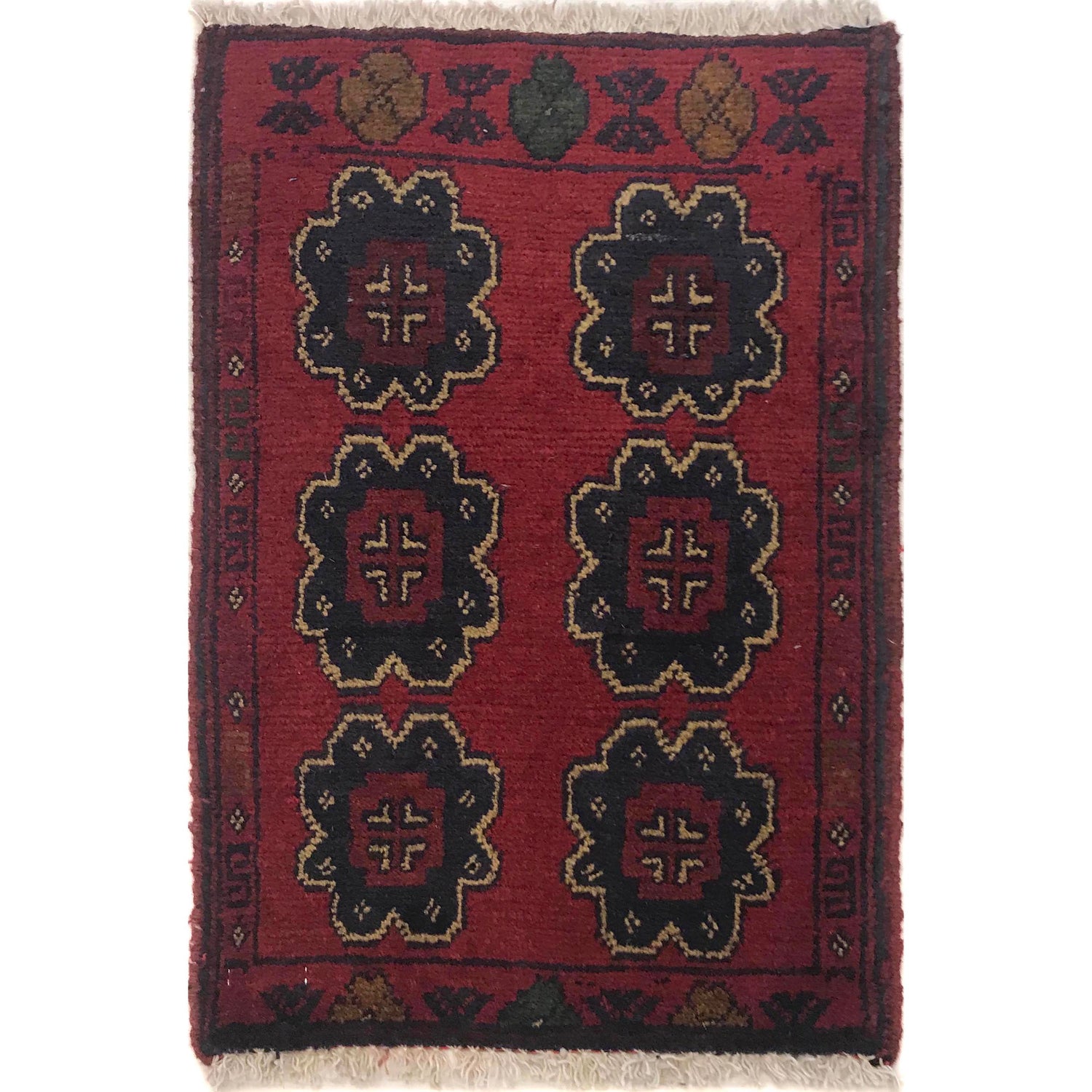 Handmade Foot Mat 1' 3" x 1' 11" (ft) - No. B35726