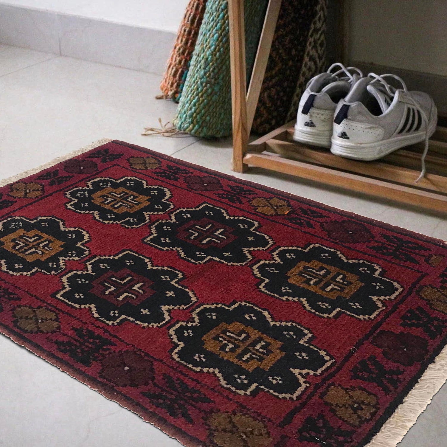 Handmade Foot Mat 1' 4" x 2' 0" (ft) - No. B35745