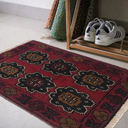 Handmade Foot Mat 1' 4" x 2' 0" (ft) - No. B35745