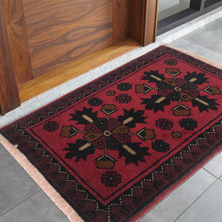 Red Color Doormat 1' 4" x 2' 1" (ft) - No. B35755