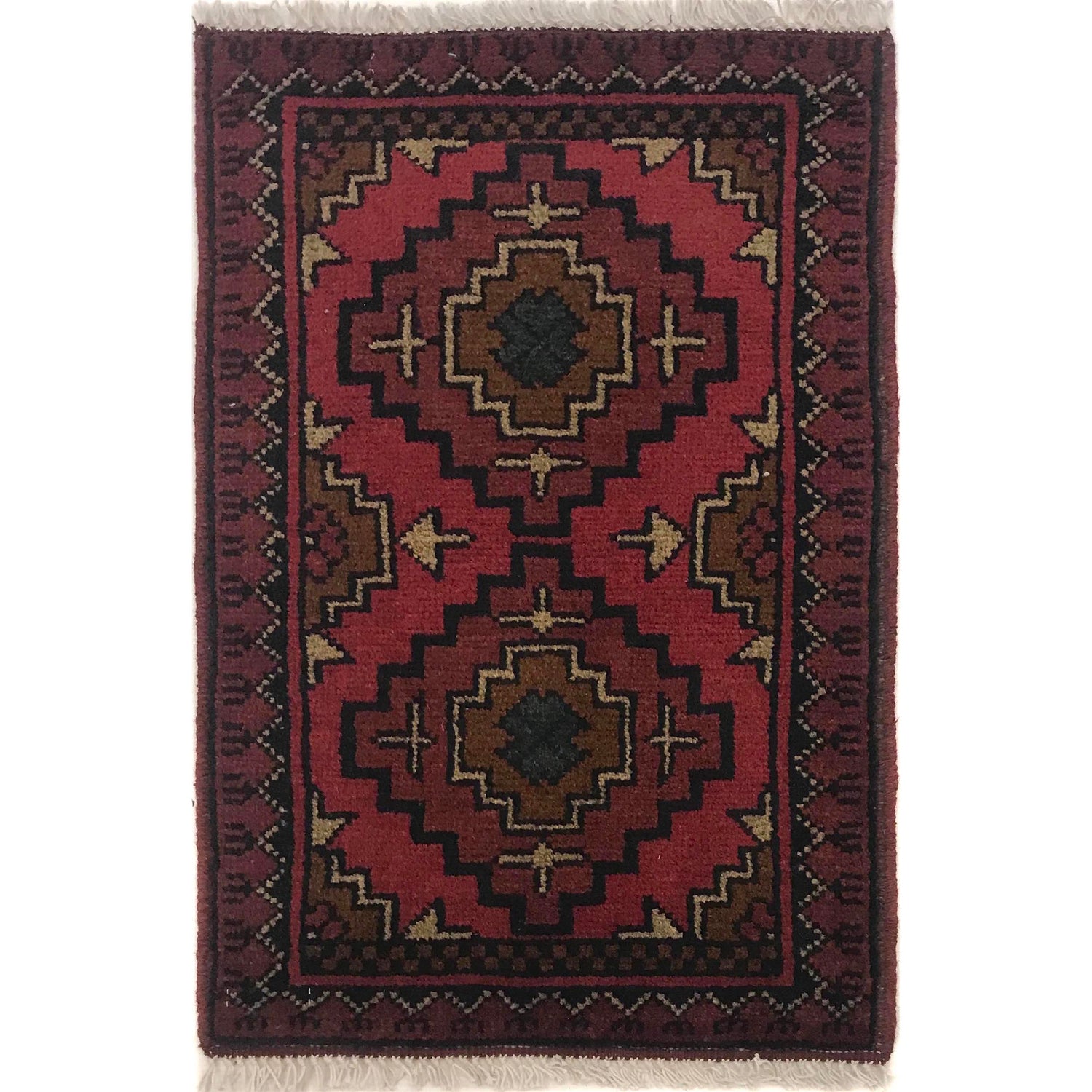 Red Color Doormat 1' 4" x 2' 2" (ft) - No. B35758