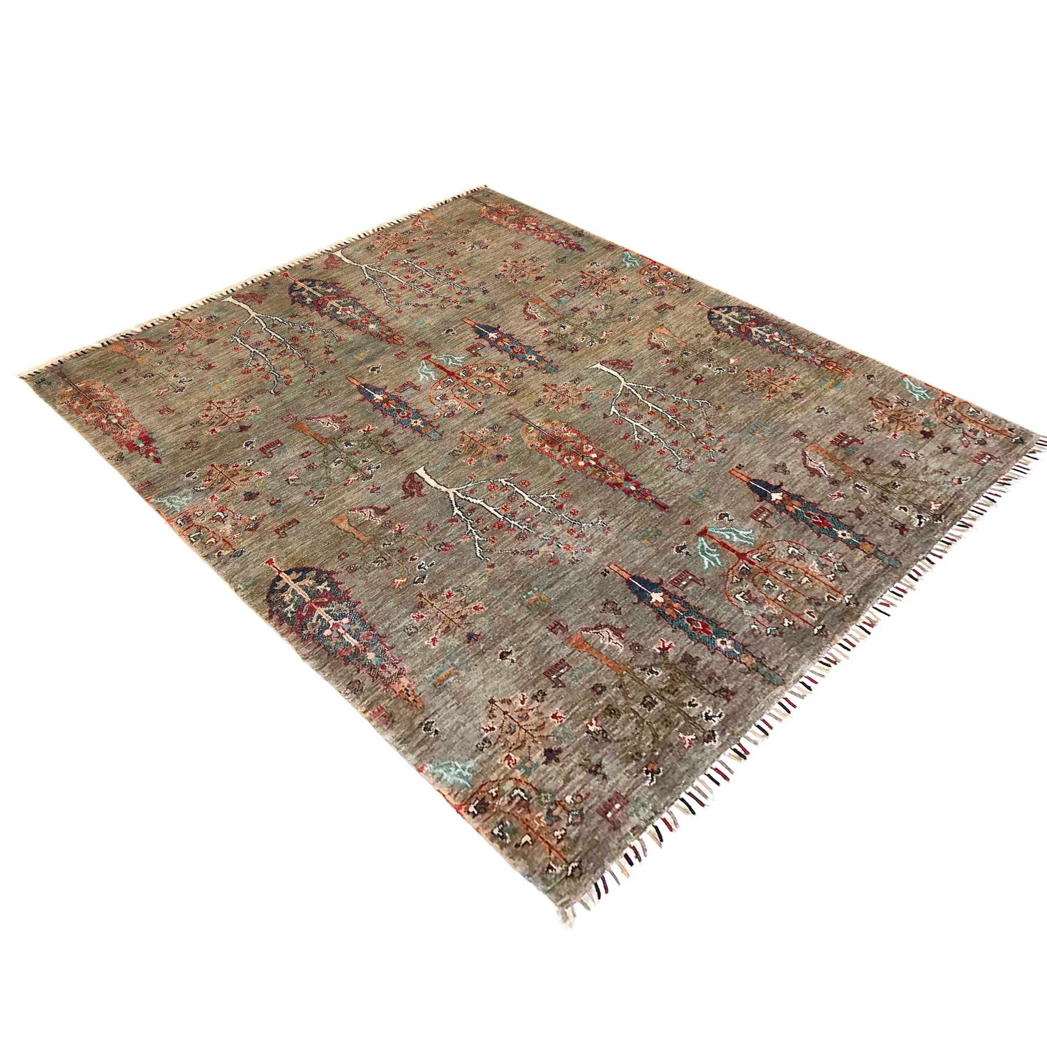 Hand-Knotted Tree of Life Carpet 4' 11" x 6' 4" (ft) - No. B35793