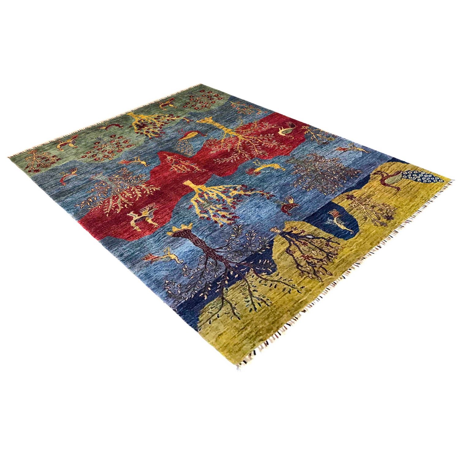 Handmade Tree of Life Rug 6' 8" x 9' 6" (ft) - No. B35794