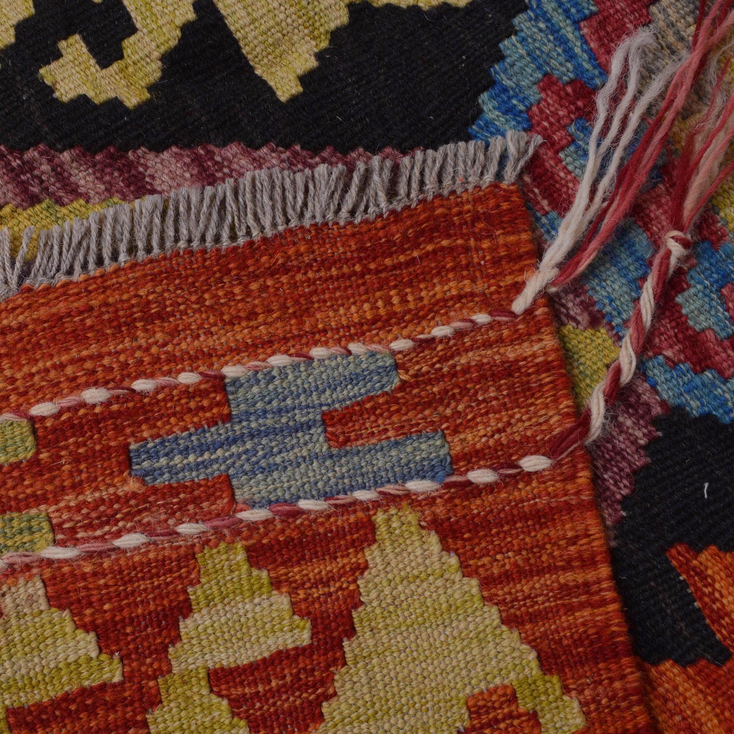 Handmade Vegetable Kilim 8' 5 x 11' 7 (ft) - No. B35924