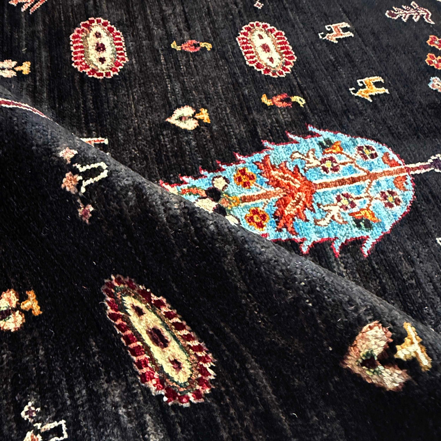 Handmade Tree of Life Rug 6' 5" x 10' 0" (ft) - No. B39602