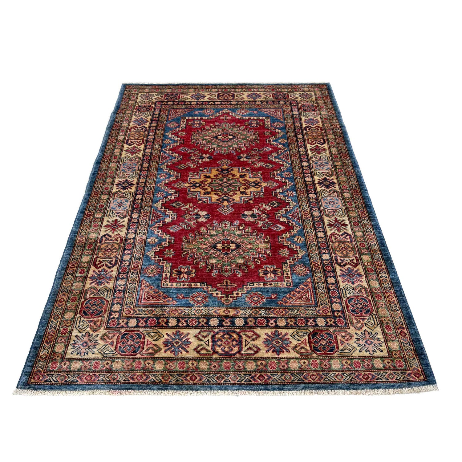 Fine Kazak Carpet 4' 0" x 5' 11" (ft) - No. B39604