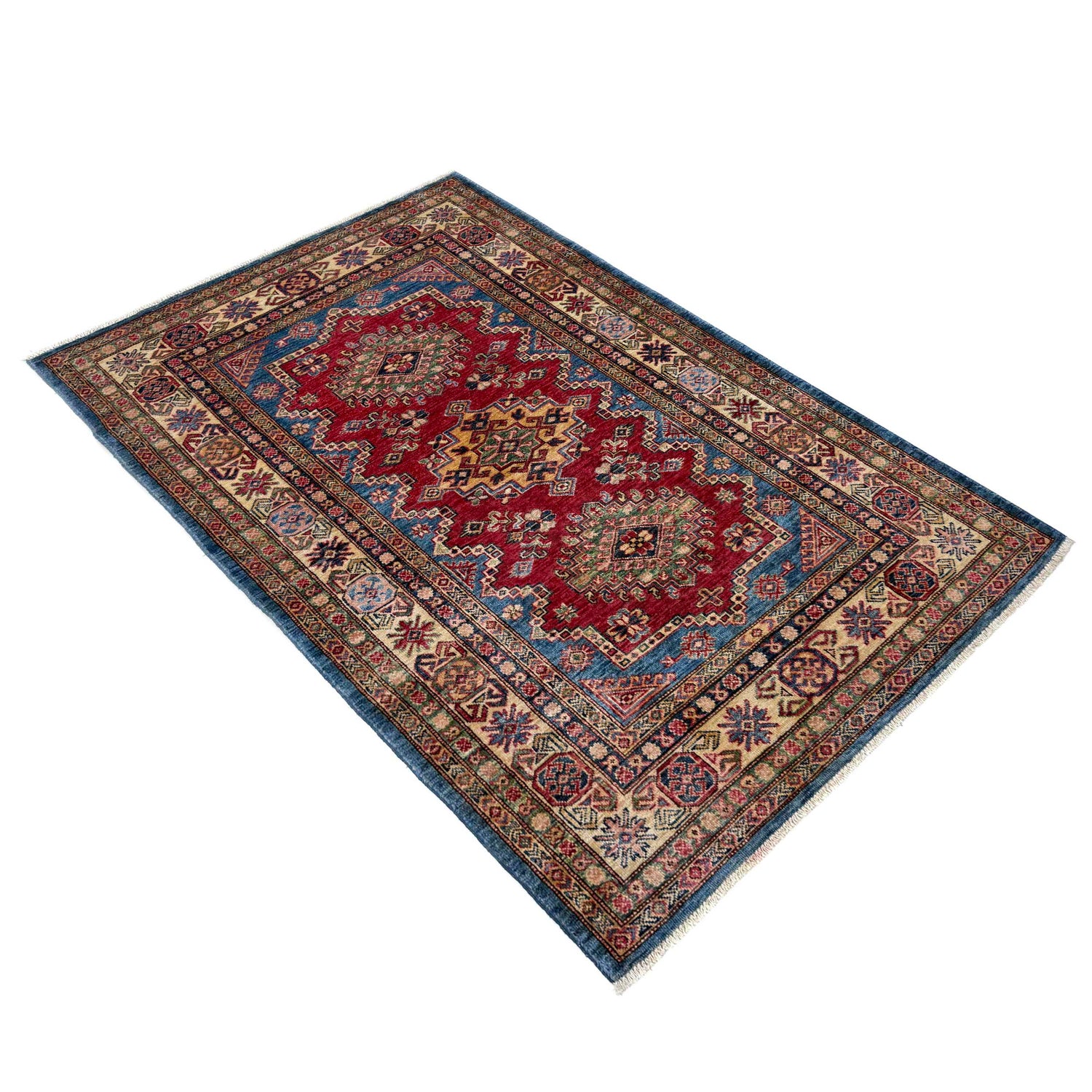 Fine Kazak Carpet 4' 0" x 5' 11" (ft) - No. B39604