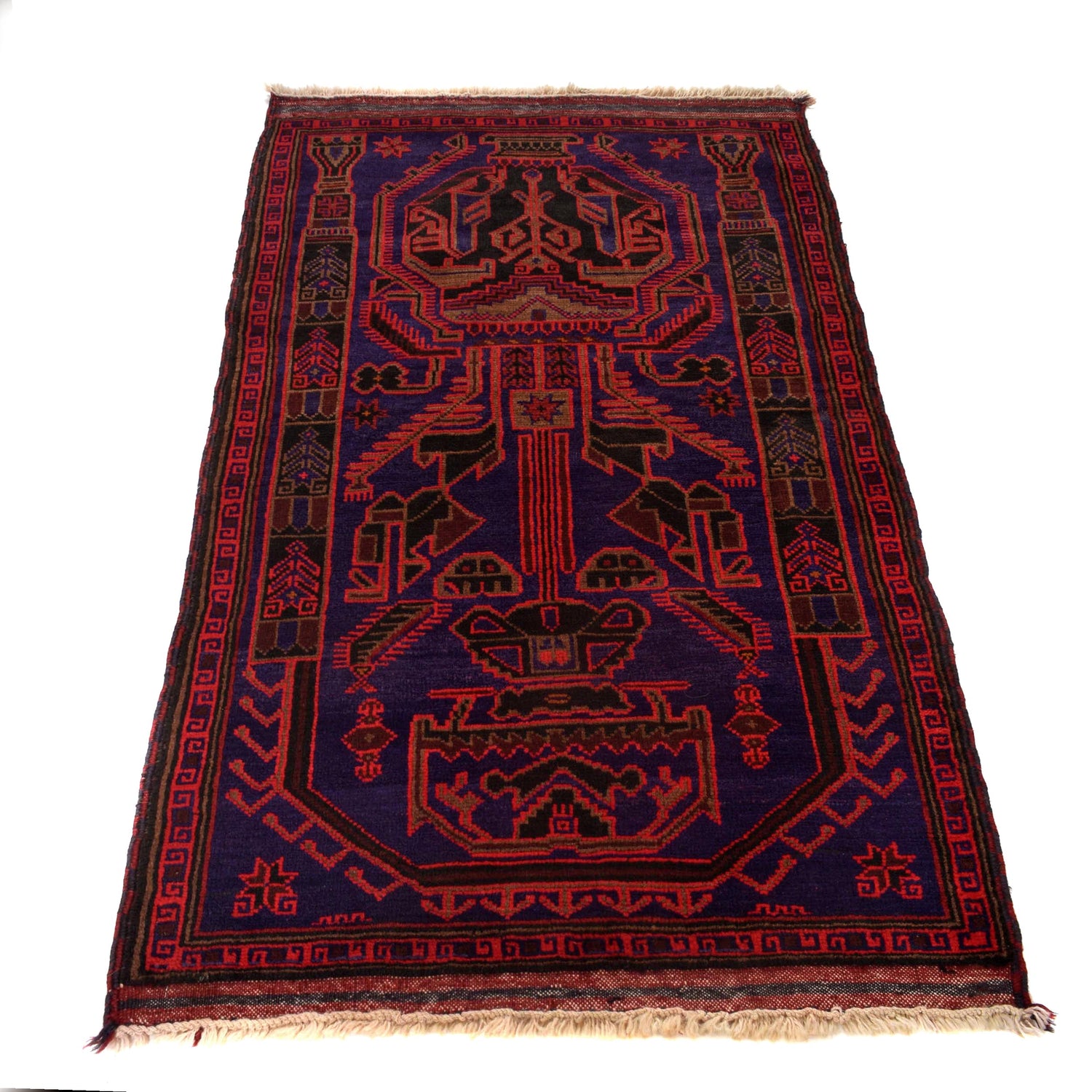 Baluch Small Size Rug 3' 1" x 4' 9" (ft) - No. G15338