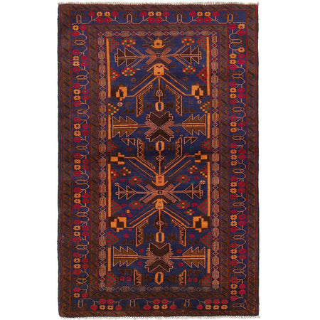 Baluch Small Size Rug 2' 9 x 5' 2 (ft) - No. G15440