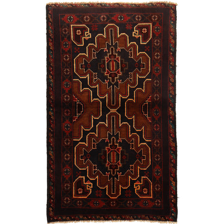Tribal Baloch Rug 2' 6 x 4' 5 (ft) - No. G15956