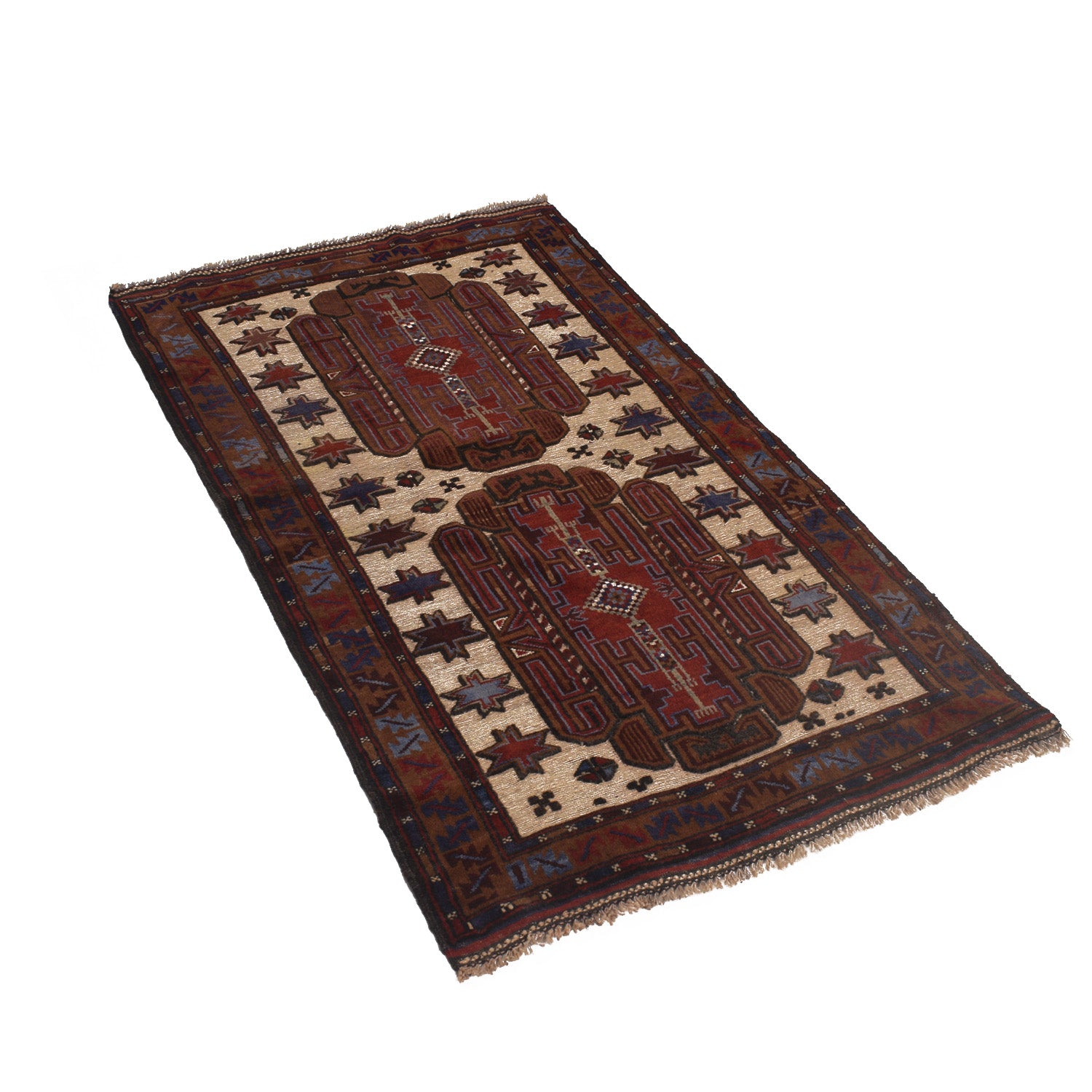 Hand Knotted Baluchi Rug 2' 8 x 4' 5 (ft) - No. G16611